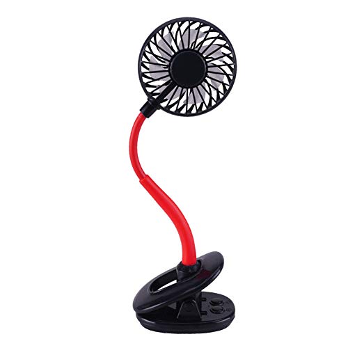 DC CLOUD Ventilador Pinza Silencioso Ventilador con Pinza Ajuste De 3 Velocidades Carga USB Mini Ventilador Portátil con Clip con Luces De Noche Encajar Oficina Exterior Red Cover