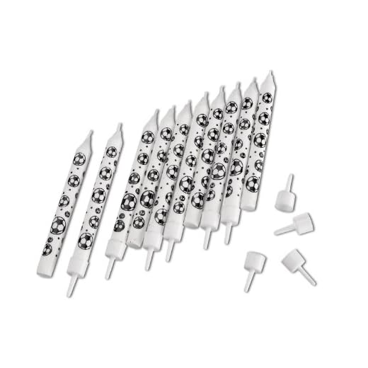 Fußball Geburtstagskerzen 10er Pack 10cm [Import allemand]