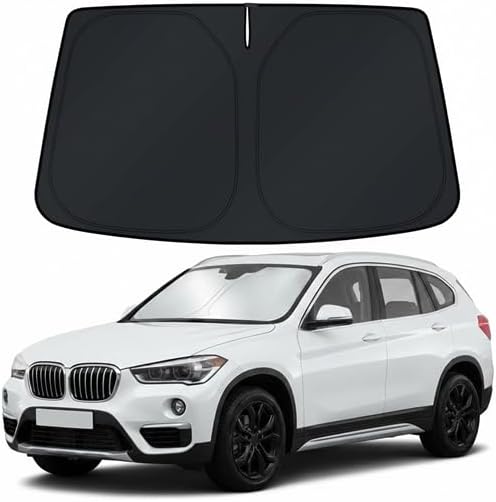 Windshield Sun Shade for 2016-2024 2025 BMW X1 E84 Accessories - Windshield Sunshade Cover Front Window Shade Custom Fit X1 E84 Sun Visor Protector Foldable Blocks UV Rays