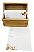 The Splendid Chef Classic Recipe Box | Bamboo, 4x6, Holds Up to 200 Cards, 20 Dividers, 100 Recipe Cards
