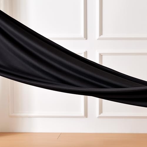 Image of Amazon Basics Jersey Knit 3-Piece Sheet Set, Wrinkle Free and Easy Fit, Includes 16 inch Deep Pocket Fitted Sheet, 1 Flat Sheet and 1 Pillowcase, Twin, Black