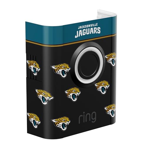 Image of All-New Limited Edition, Official NFL Faceplate for Ring Doorbells - Video Doorbell 3, Video Doorbell 3 Plus, Video Doorbell 4, Battery Doorbell Plus, and Battery Doorbell Pro | Jacksonville Jaguars