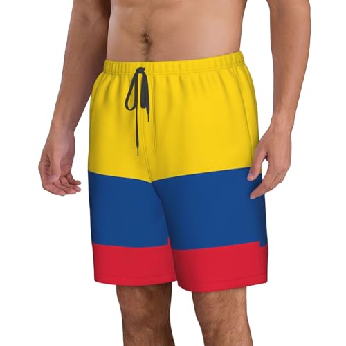 Colombian Colombia Flag Men's Quick Dry Swim Trunks Summer Beach Board Shorts Swimming Swimwear2