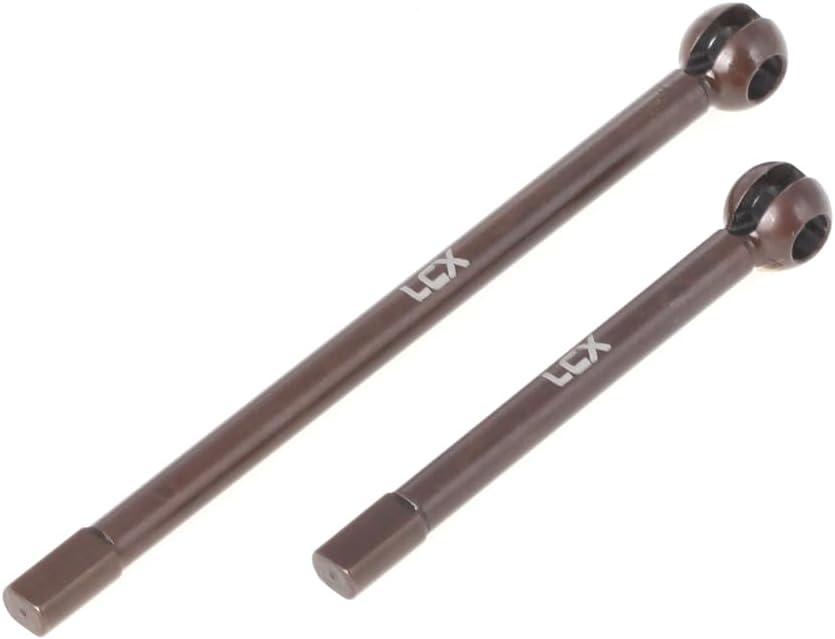LCX Racing 1/10th RC Crawler Car CNC HD Steel Front Axle Shaft Set for Traxxas TRX4 TRX6, Upgrades Parts Accessories