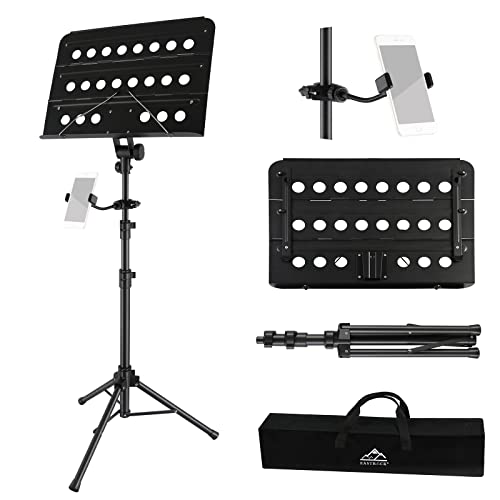 Eastrock Pupitre Musique Portable en Métal, Réglable et Pliable