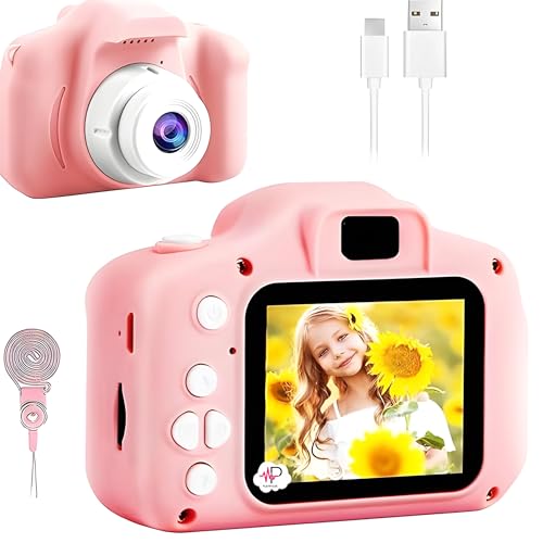 Image of Playpulse 1 Year Warranty Instant Digital Kids Camera - 13MP HD Photo & Video Camera Toy with Dual Lens, Selfie Mode, Games & Filters, Great Gift for Boys & Girls (Pink)