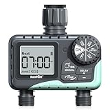 RAINPOINT Bewässerungscomputer 2 Ausgängen mit Regenverzögerung/Manuelle Bewässerung, für Rasen und Garten