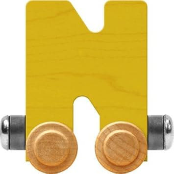 Maple Landmark NameTrains Bright Letter Car N - Made in USA (Yellow)