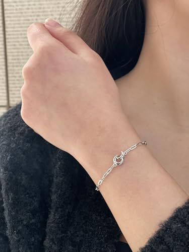 Image of Polar Light Signature Canadian Diamond Charm Bracelet in .925 Sterling Silver - Choice of Rolo or Paperclip Style Chain