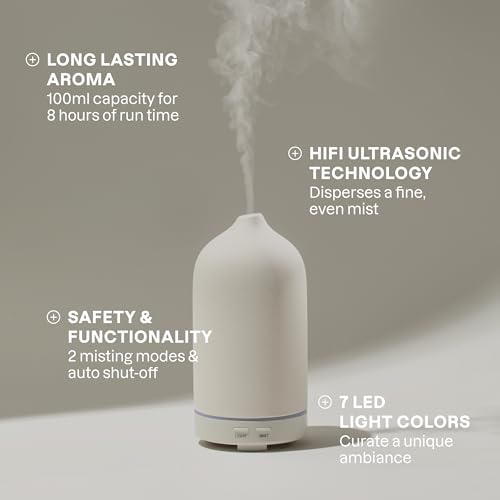 Image of Cliganic Essential Oil Diffuser Set for Home, Aromatherapy Kit with 4 Oils