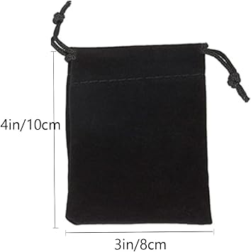 GYBest Jewelry Bag, Velvet Drawstring Bag Pouch with 50pcs, 3x4 inches, Black (Jewelry Storage)