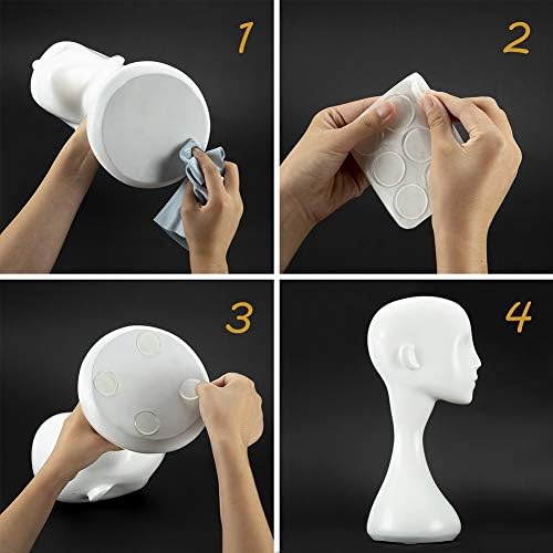 GINOYA 30mm Glass Top Bumpers, 18pcs Silicone Clear Adhesive Furniture Bumpers for Glass Table Door Cabinet