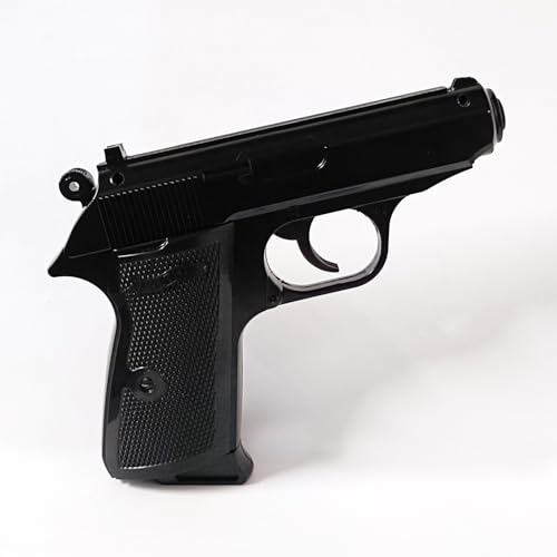 Image of EXTREMUS Gun Lighter Pistol Lighter Heavy Weight Metal Body Gun Pistol Shaped with Barrel Pull Back System and Holster Pocket Lighter for Decorative, Smoking Filled with Gas (508 Black)