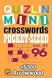 Pocket Sized Mini Crosswords Book Vol 01: +5000 Arrowwords +96 Puzzles Activity and Breezy Crossword Featuring Fantastically Brain and Challenging ... For a fun summer and Christmas holidays