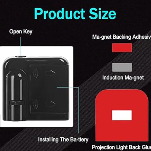yufana Pack of 2 Wireless Car Door HD Projector Light, Car Door Welcome LED Light, Personalised Car Door Logo Light Projector - Image 4