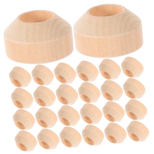 FUNOMOCYA 50 Piezas De Figuras Decorativas De Madera Para Manualidades Bases De Soporte Para Decoraciones Redondas Proyectos Fabricación Y Decoración Base De Exhibición Manualidades