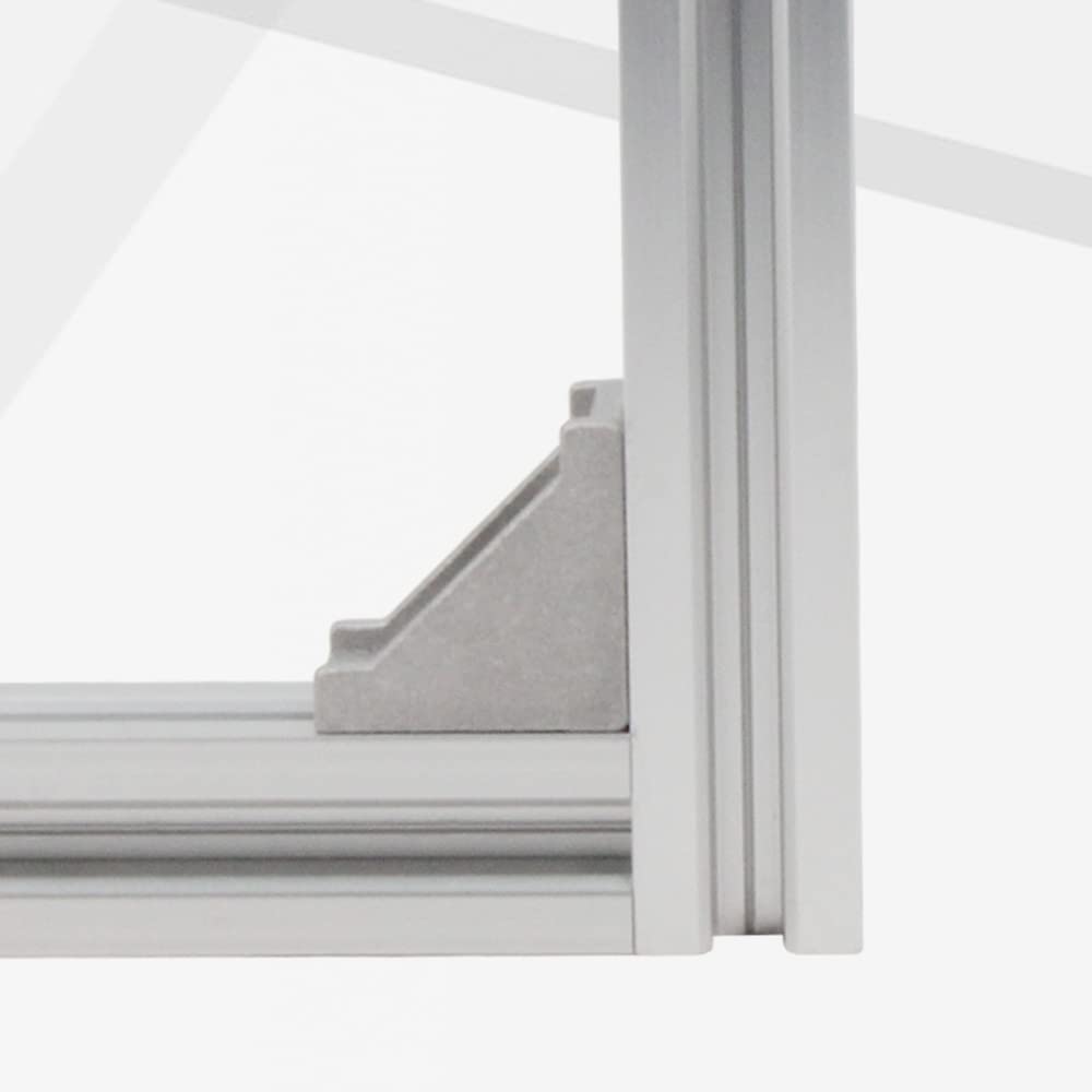 Yeebyee Right Angle Corner Bracket Gusset 2 Hole with M5 Screws and T-Nuts,28mm x 28mm for 6mm Slot 2020 Series Aluminum Extrusion Profile - Image 4