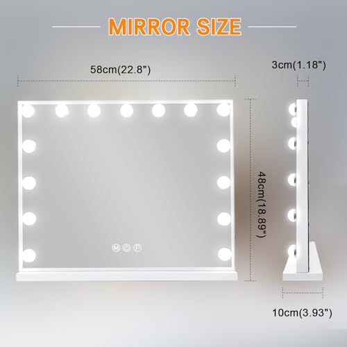 Espejo para Maquillaje Rectangular con Luz LED 22.8x18.1" miniatura 5