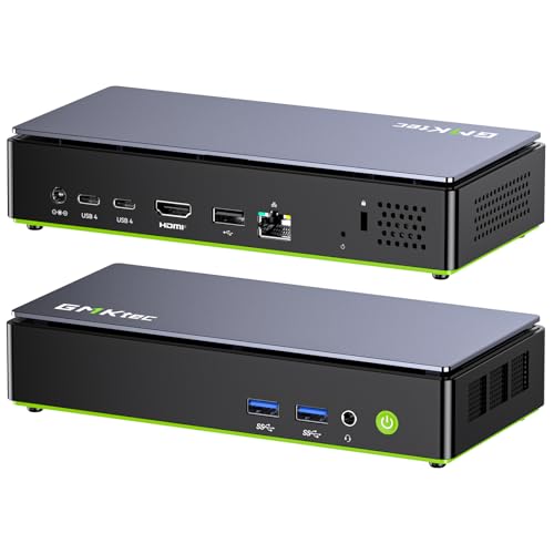 Image of GMKtec AI Mini PC Gaming Desktop Computer Intel Core Ultra 7 256V (8C /8T Turbo 4.8 GHz) (Beats i9-13900HK / R7 8745HS), NPU /GPU: 115 Tops, Intel ARC 140V, 16GB LPDDR5X, 1TB SSD, 5GbE LAN, Dual USB4