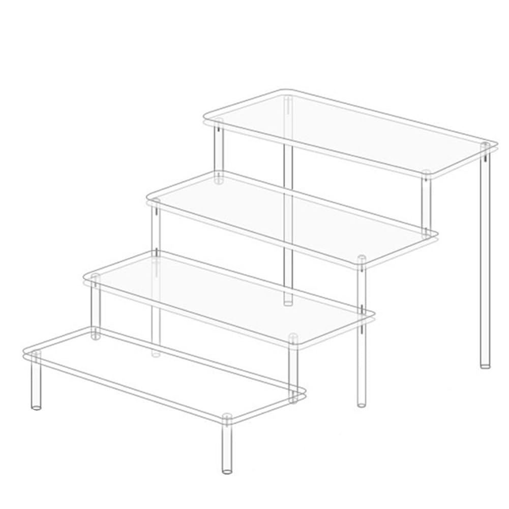 UDSKNV[KSL For Dolls, Models for Figurines-Acrylic Display Stand-Transparent Three-Layer Storage Rack