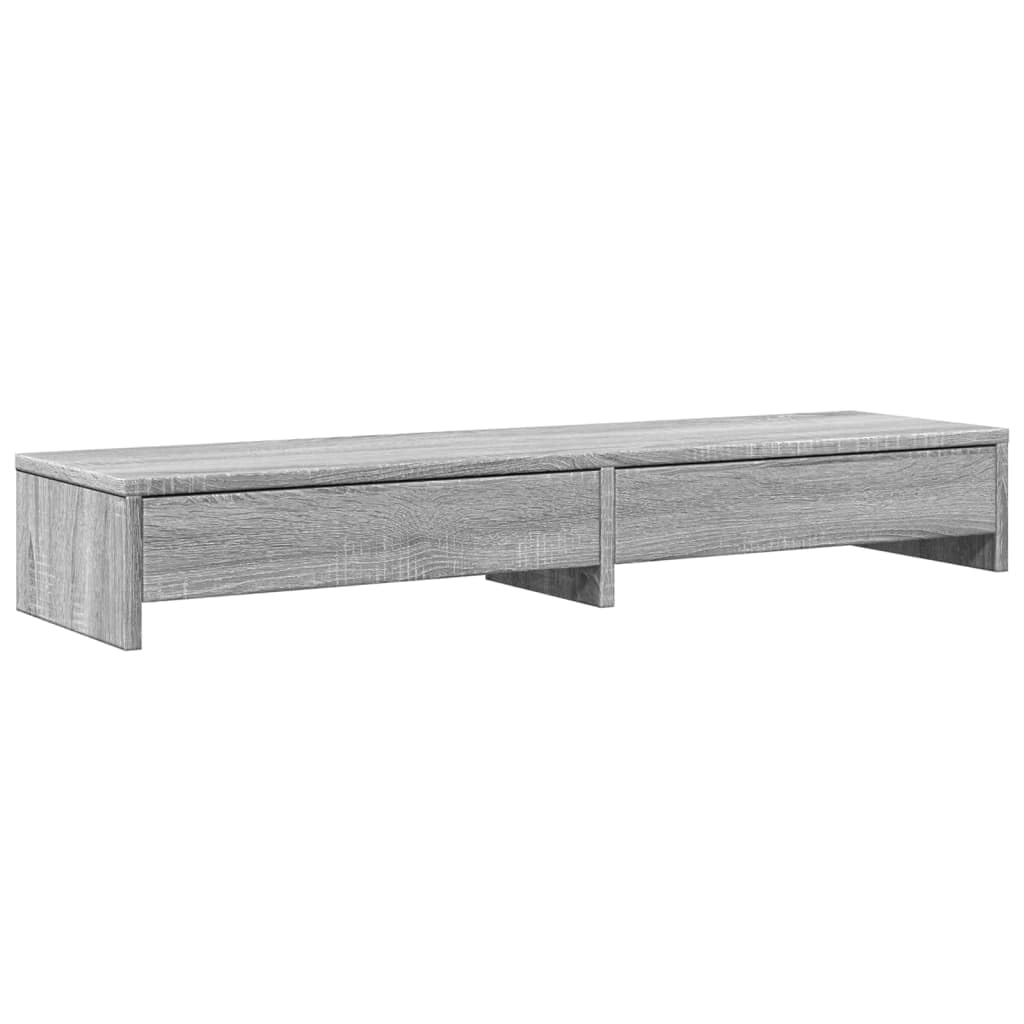 ( Sonoma) Vidaxl Monitor Stand With Drawers Monitor Riser Display Stand Engineered Wood Grey 8721158389633