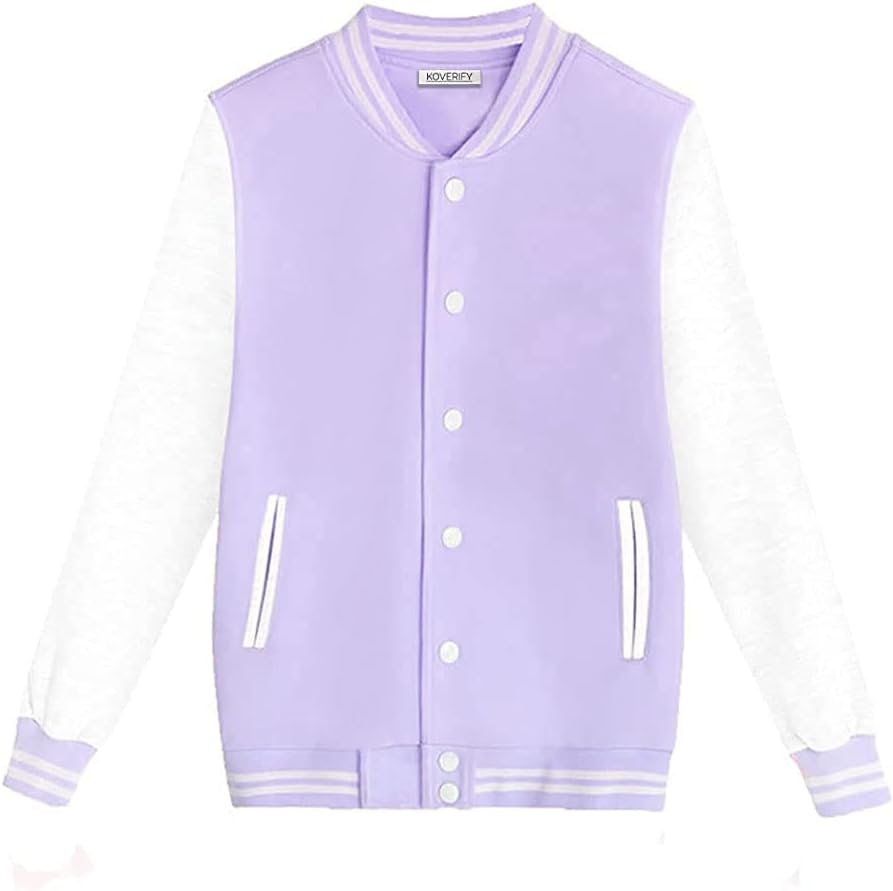 Koverify Solid unisex Varsity Jacket For men and Women/Baseball Jacket/University Jacket