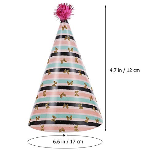 NUOBESTY 5 peças de chapéus coloridos de festa de feliz aniversário com pompons para crianças, fanta