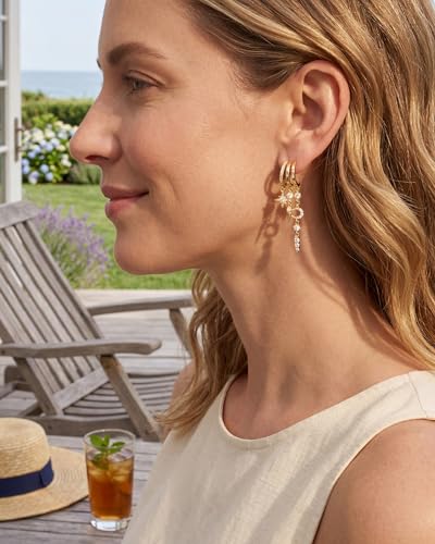 MUMREUES Gold Dangle Earrings for Women Trendy Drop Earrings | Statament Hypoallergenic Earrings for Sensitive Ears,Dainty Hanging Earrings,14K Gold Plated Huggie Dangly Earrings Jewelry - image 7