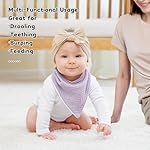 Susurration Muslin Baby Drool Bibs 6Pack Soft Triangular Adjustable Baby Bandana Bibs for Unisex Baby Girls & Boys - Image 2