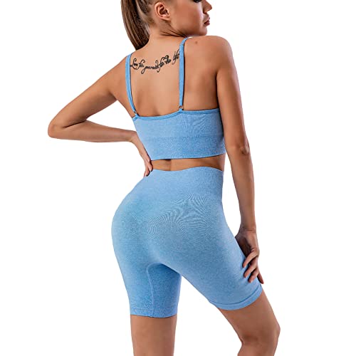 image for AGUTIUN Workout Set for Women 2 Piece High Waisted Yoga Set Running Sh