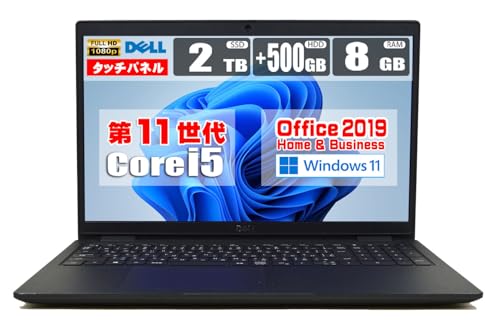 �y�����ςݕi�z �^�b�`�p�l�� ��11���� Core i5 1145G7 / ������ 8GB / SSD 2TB + HDD 500GB / MS Office 2019 / Windows 11 / FullHD Wi-Fi web�J���� �e���L�[ 15.