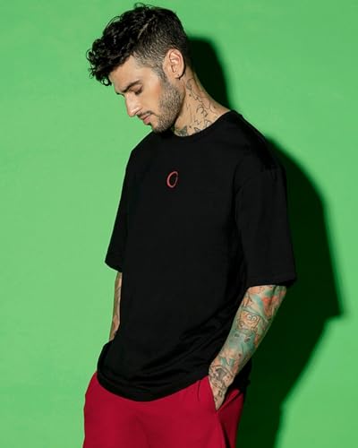 Image of Bewakoof Men's Printed 100% Cotton T-Shirt - Oversized Fit, Round Neck, Half Sleeves