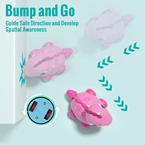 Hola Baby Toys For 12-18 Months Baby Crawling Toys Touch & Go Musical Light For Baby Girl Toys - Infant Toys Gifts Toys For 1 To 2 3 Year Old Girl, Musical Toy For Age 1 2, 12 To 18 Months, Pink #TOP4