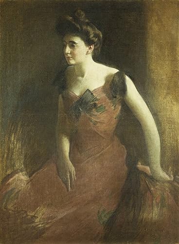 Toile Femme en robe rouge Alexander White : réveillez vos murs blancs