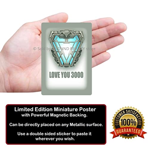 Image of LADY HAWK Iron Man Arc Reactor Poster Miniature Picture with magnetic backing. A Memorable Gift for all his fans. Directly sticks to any Metal Surface. Size 10x7cms Ironman Poster Mini Series (AV59)