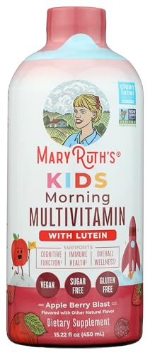 MaryRuth's Kids Liquid Morning Multivitamin | Kids Multivitamin | Immune Support | Vitamin C & D | Kids Vitamins | Kids Vitamins multivitamin | Vegan | 30-180 Servings | 15.22 fl oz