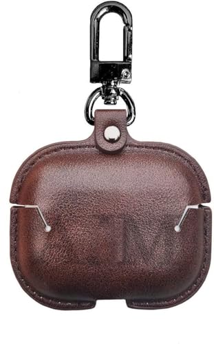 Image of AJM 360 Protection Shockproof Design Leather Case Compatible with Apple Airpods Pro 3 (Brown)