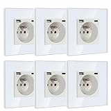 【Protection de Sécurité】: Fabriquée en tactile ignifuge et étanche, la prise protège votre famille contre les chocs électriques. Il est idéal pour les outils électriques, l'éclairage portable et les appareils électriques.