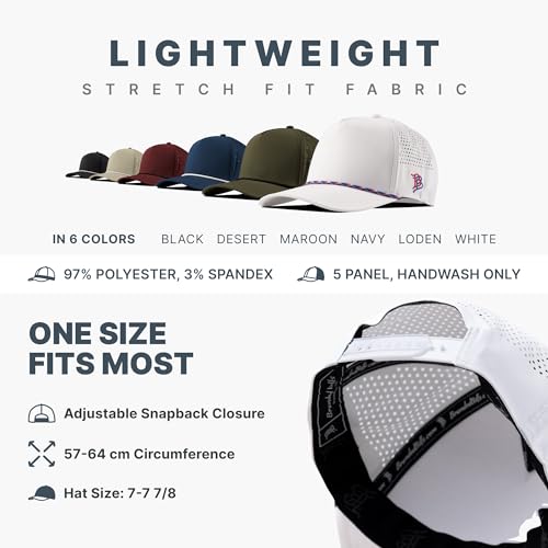 Image of Branded Bills Chicago Flag Hats for Men, 5 Panel Curved Rope Baseball Cap, Adjustable Snapback