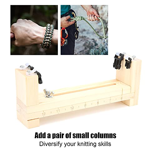 Jwthee Paracord Jig, Adjustable Paracord Bracelet Jig, Paracord Braiding Weaving Craft Tool Kit Wood Bracelet Braiding Tool - Image 2