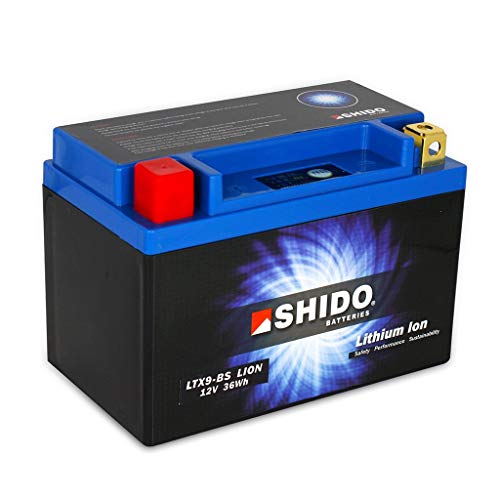 Batería 12 V 3 Ah (8AH) YTX9-BS iones de litio Shido 50812 Versys 1000 ABS LZT00B 15-18