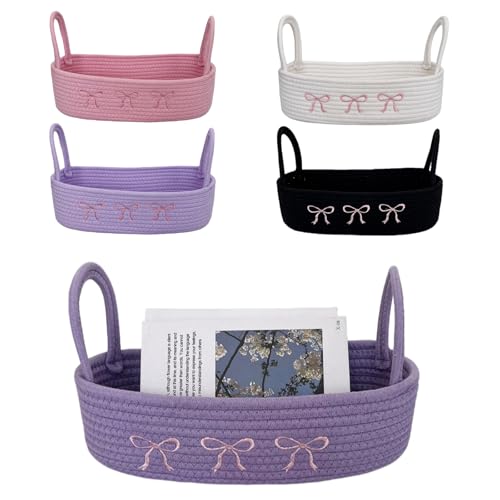 Panier en corde de coton de 35 cm avec beaucoup d'espace pour petits objets