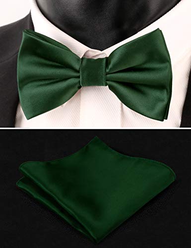 Image of Alizeal Mens Multicolored Silk Solid Cummerbund Bow Tie Set
