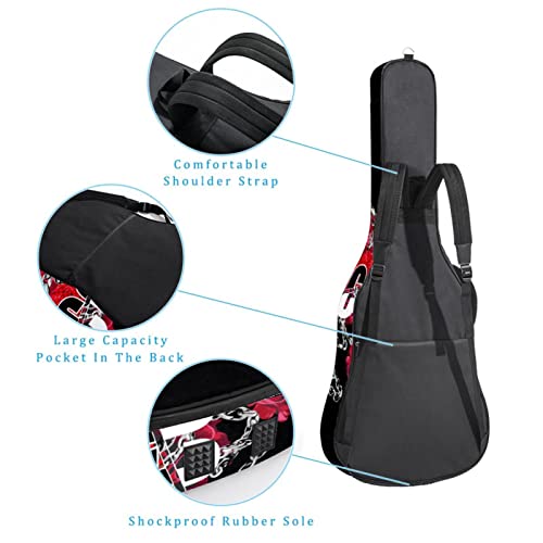 Housse de transport étanche pour guitare avec bandoulière réglable Cool Girl, Multicolore 09, 42.9×16.9×4.7 in… - Les Beatles, Paul McCartney, John Lennon, RIngo Starr, George Harrison Housse de transport étanche pour guitare avec bandoulière réglable Cool Girl, Multicolore 09, 42.9x16.9x4.7 in… – Image 4