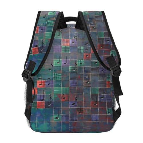 Casual Large Capacity Music Notes Comfortable Backpack For Work Travel4