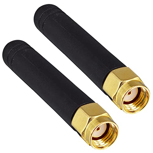 BOOBRIE 2,4 GHz 5,8GHz MiNi Antena WiFi 2DBi de Enrutador WLAN Antena 4G Exterior Conector RP-SMA Macho 5CM Doble Banda para Enrutador Antena Desmontable Amplificador WiFi Expansor Alcance Inalámbrico