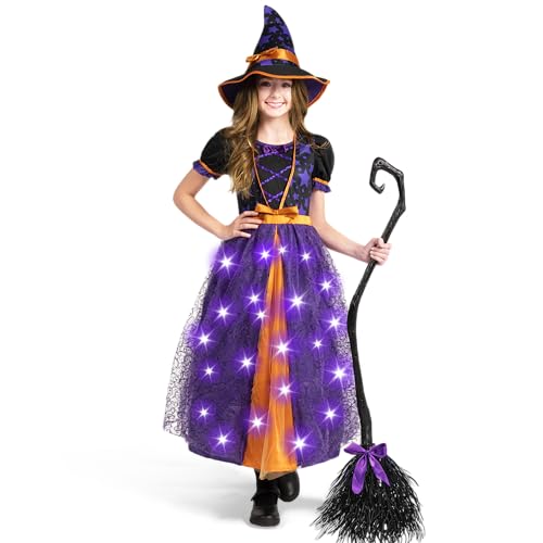 Disfraz de Bruja Luminoso para Niñas Pequeñas miniatura 3
