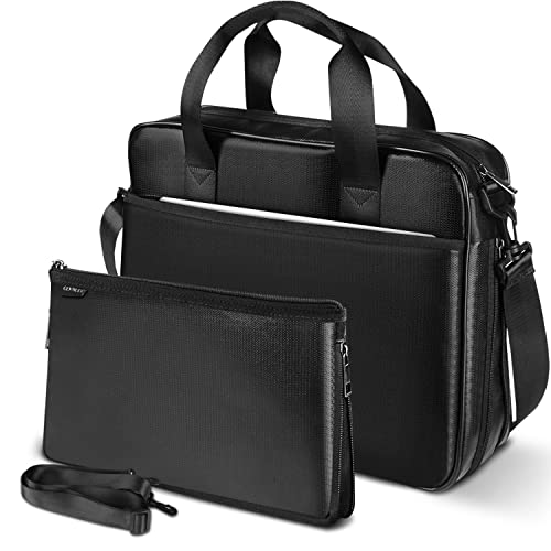 2200℉ Fireproof Document Bag with Thermal Insulated, Scalable Fireproof Safe Storage Bag with Fireproof Money Bag, Fireproof Document Box with Inner Pouch for Home and Office (2Packs)