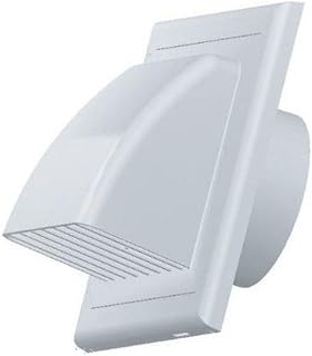 Byson 100mm / 4" White Air Vent Grille Gravity Flap External Ventilation Cover Ducting
