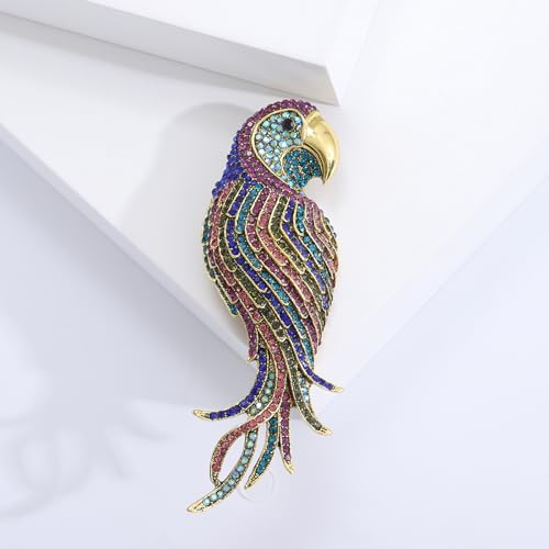Image of Enamel Bird Brooch for Women Rhinestones Owl /Hummingbird /Eagle /Toucan Lapel Pin Cute Bird Brooches Jewelry Gifts for Mom Wife